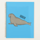 Elephant seal cartoon illustration planner (Voorkant)