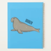 Elephant seal cartoon illustration planner (Achterkant)