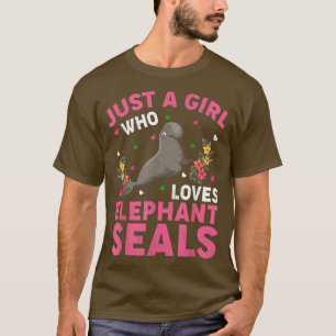 Elephant Seal Fish Lover een meisje dat van Ele ho T-shirt