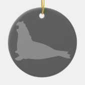 Elephant Seal Ornament Grey (Voorkant)