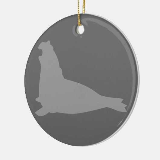 Elephant Seal Ornament Grey (Links)