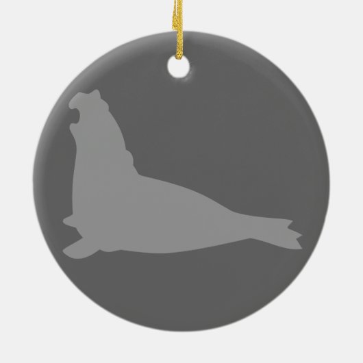 Elephant Seal Ornament Grey (Achterkant)