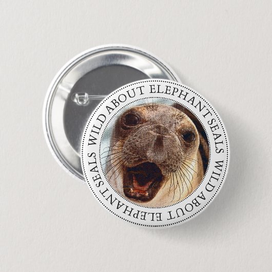 Elephant Seal Ronde Button 5,7 Cm (Voorkant /achterkant)