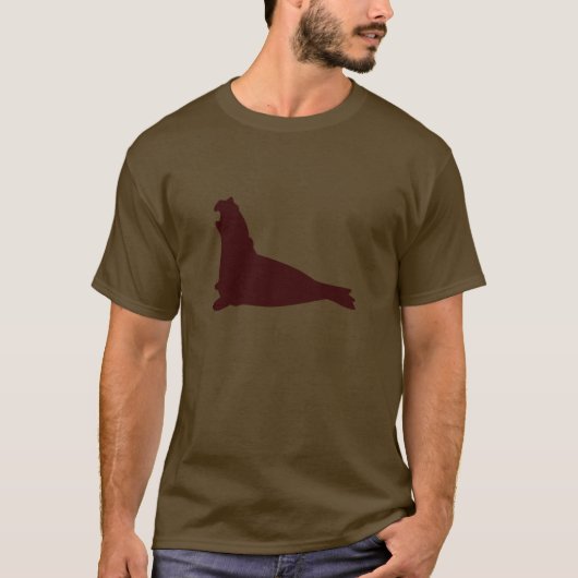 Elephant Seal Shirt Chocolate Brown (Voorkant)