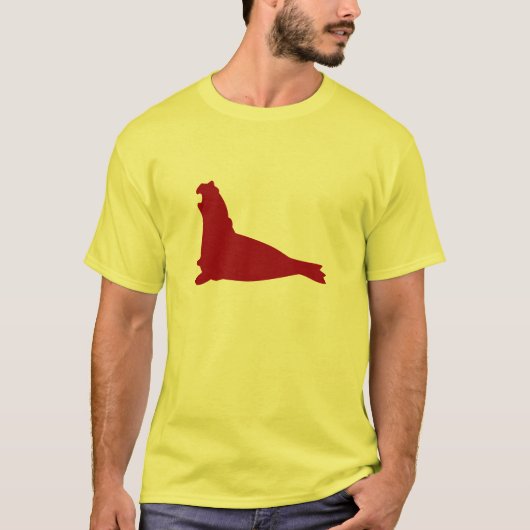 Elephant Seal Shirt crimson (Voorkant)