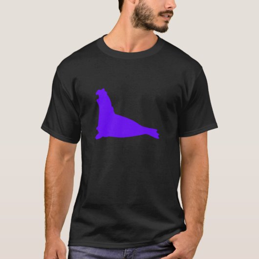 Elephant Seal Shirt Elektrisch Paars (Voorkant)