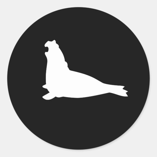 Elephant Seal Sticker White (Voorkant)