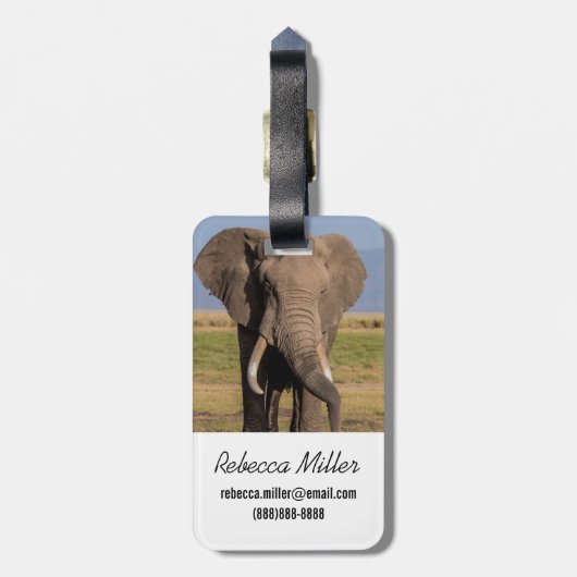 Elephant Searching Bagagelabel (Achterkant verticaal)