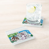 Elephant SET Glazen Onderzetter (Schuin)