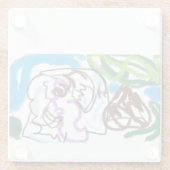 Elephant SET Glazen Onderzetter (Achterkant)