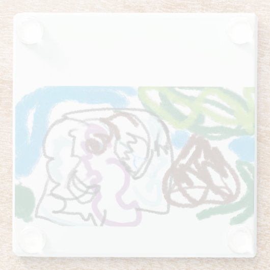 Elephant SET Glazen Onderzetter (Achterkant)