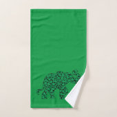 Elephant Shamrocks for St Patricks Day Bad Handdoek (Handdoek)