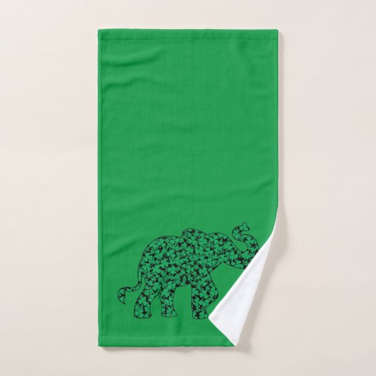 Elephant Shamrocks for St Patricks Day Bad Handdoek (Handdoek)