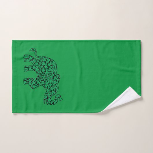 Elephant Shamrocks for St Patricks Day Bad Handdoek (Handdoek)