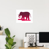 Elephant Shape Poster (Thuiskantoor)