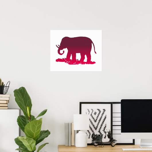 Elephant Shape Poster (Thuiskantoor)