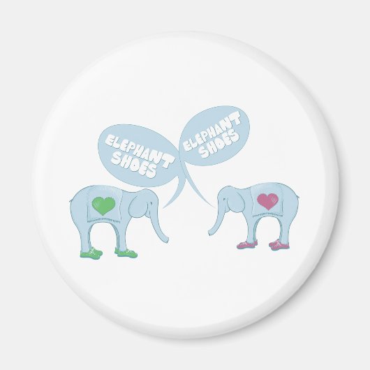 Elephant Shoes Magneet (Voorkant)