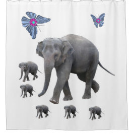 Elephant Shower Curtain Douchegordijn