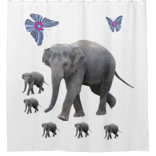 Elephant Shower Curtain Douchegordijn (Voorkant)