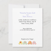 Elephant Shower Invitation Kaart (Achterkant)