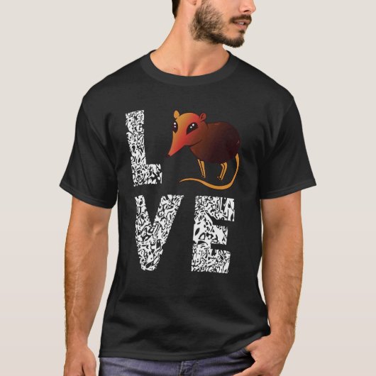 Elephant Shrew Leopard Love Sengi Elephant Shrew T-shirt (Voorkant)