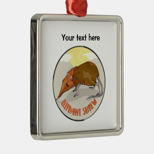 Elephant Shrew Metalen Ornament (Rechts)
