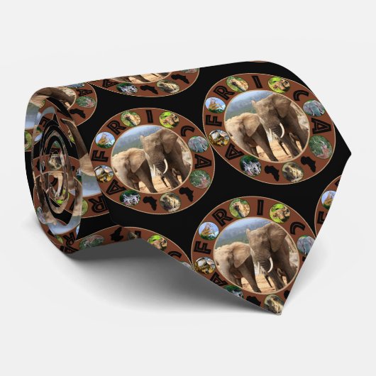 Elephant Siblings Africa Circle Stropdas (Opgerold)