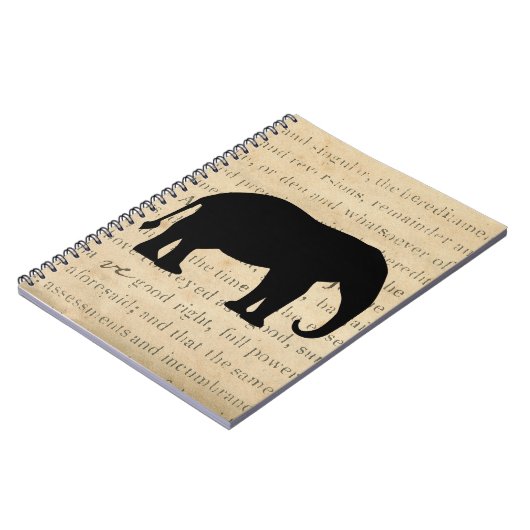 Elephant Silhouette 1860's Document Notitieboek (Linkerzijde)