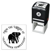 Elephant Silhouette Library Book Name #2 Zelfinktende Stempel (In situ)