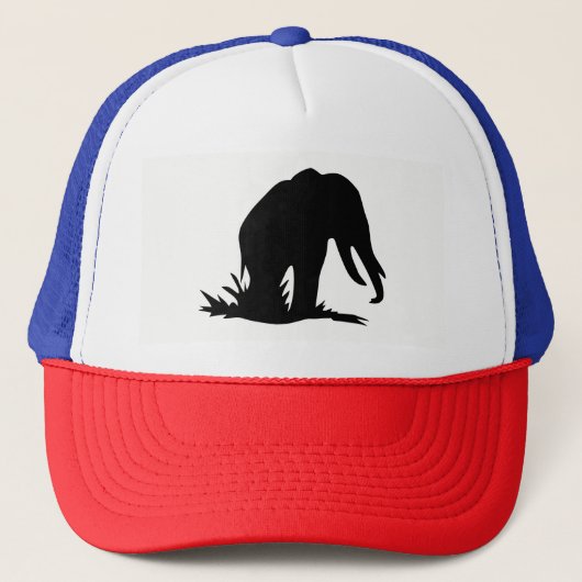 Elephant Silhouette Trucker Pet (Voorkant)