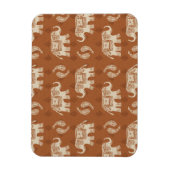Elephant Sinaasappel Caravan Pattern Magneet (Verticaal)