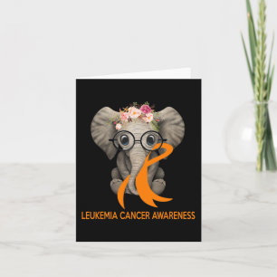 Elephant Sinaasappel Ribbon Leukemia Cancer Awaren Kaart