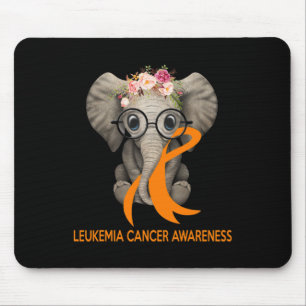 Elephant Sinaasappel Ribbon Leukemia Cancer Awaren Muismat