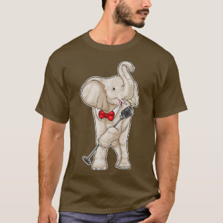 Elephant Singer Microfoon Muziek T-shirt