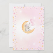 Elephant Siting on Moon Baby shower / Twinkle Star Kaart (Achterkant)