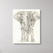 Elephant Sketch Canvas Afdruk (Voorkant)