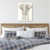 Elephant Sketch Canvas Afdruk (Insitu (Slaapkamer))