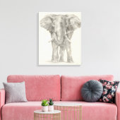 Elephant Sketch Canvas Afdruk (Insitu (Woonkamer))