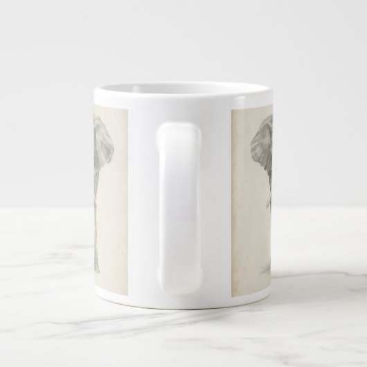 Elephant Sketch Grote Koffiekop (Achterkant)