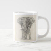 Elephant Sketch Grote Koffiekop (Rechts)