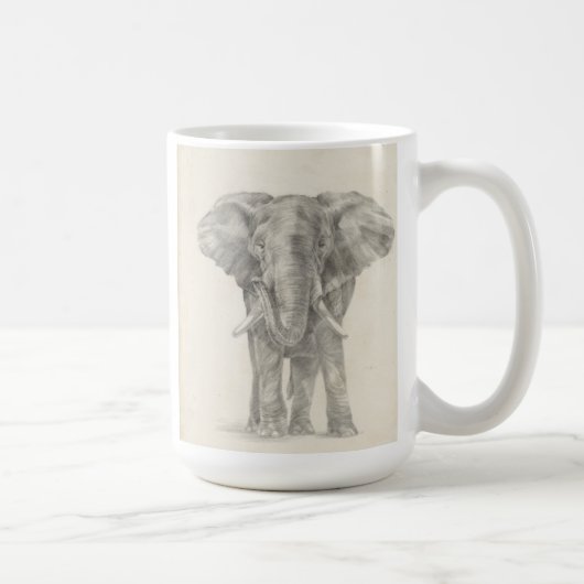 Elephant Sketch Koffiemok (Rechts)