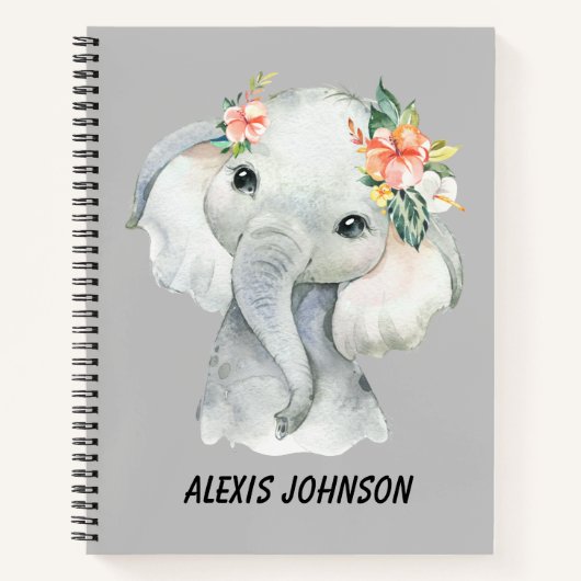Elephant Sketch personaliseren Notitieboek (Voorkant)