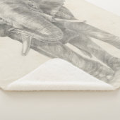 Elephant Sketch Sherpa Deken (3/4)