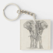 Elephant Sketch Sleutelhanger (Voorkant)