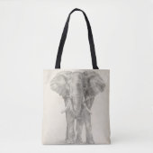 Elephant Sketch Tote Bag (Voorkant)