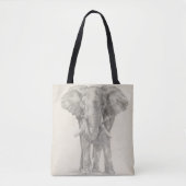 Elephant Sketch Tote Bag (Voorkant)