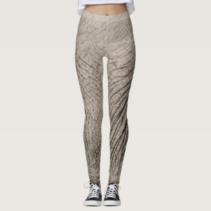 Elephant Skin Print Grijze Leggings & Yogabroek