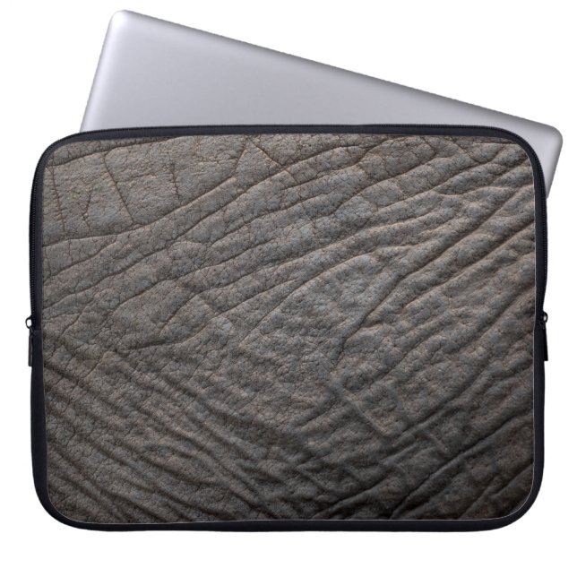 Elephant skin texture pachyderm laptop sleeve (Voorkant)