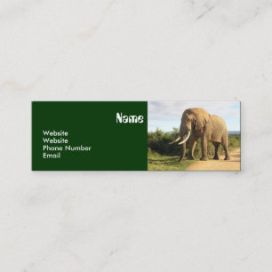 Elephant Skinny Business Card-template Mini Visitekaartje
