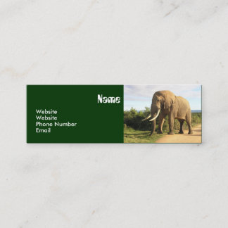 Elephant Skinny Business Card-template Mini Visitekaartje